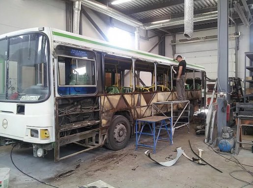 Ремонт автобусов, замена стекол, ремонт кузова стоимость ремонта и где отремонтировать - Курган