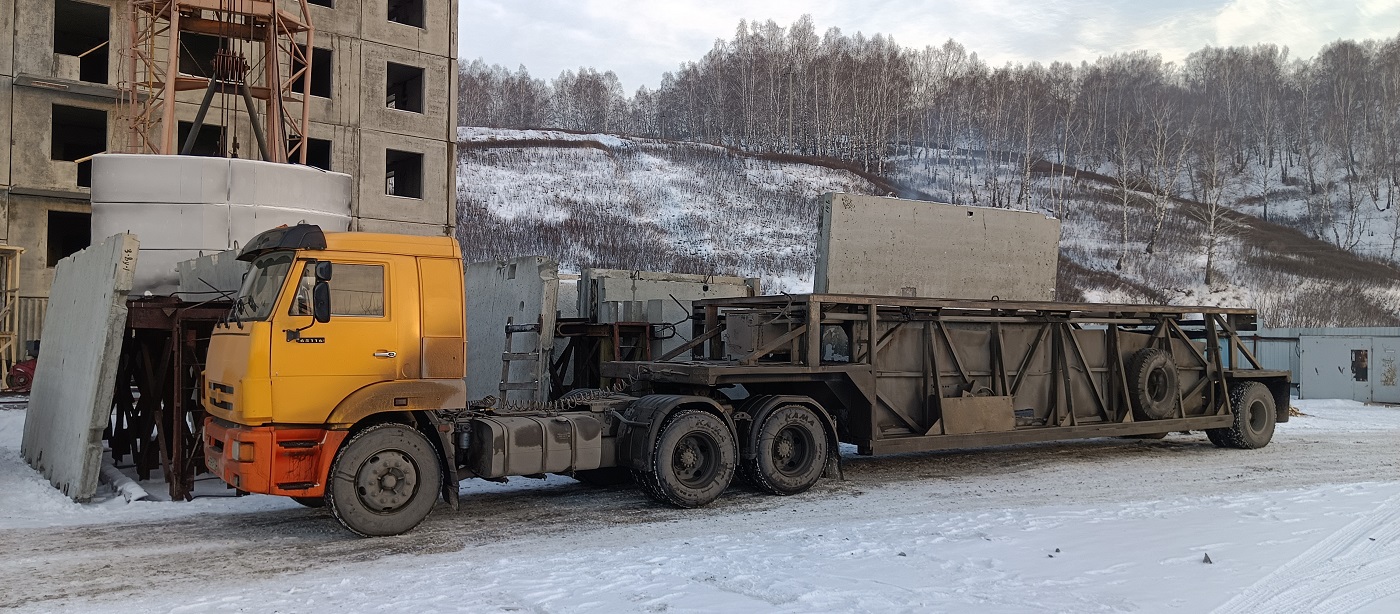 Аренда и услуги панелевозов для перевозки ЖБИ изделий в Далматово