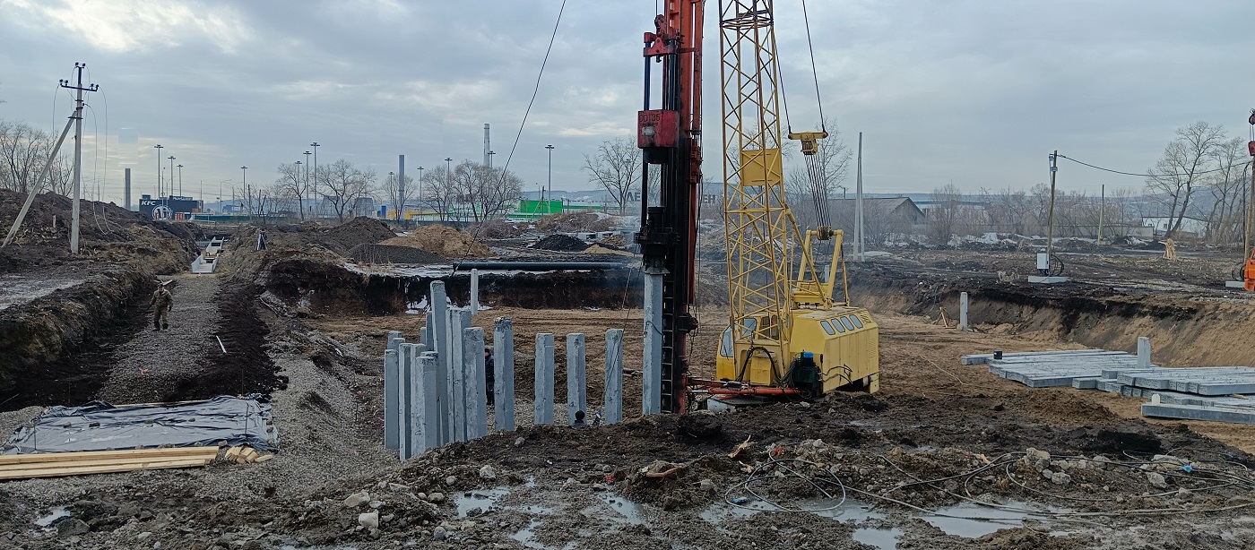 Аренда сваебоя для забивки бетонных свай в Далматово